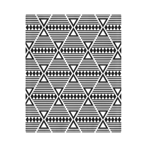 Black Aztec Tribal Duvet Cover 86"x70" ( All-over-print)