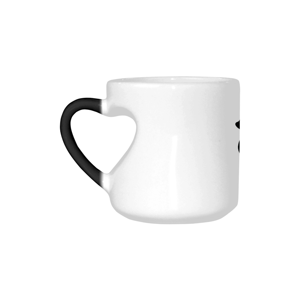 Cat Silhouette Heart-shaped Morphing Mug