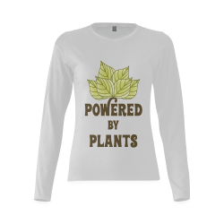 Powered by Plants (vegan) Sunny Women's T-shirt (long-sleeve) (Model T07)
