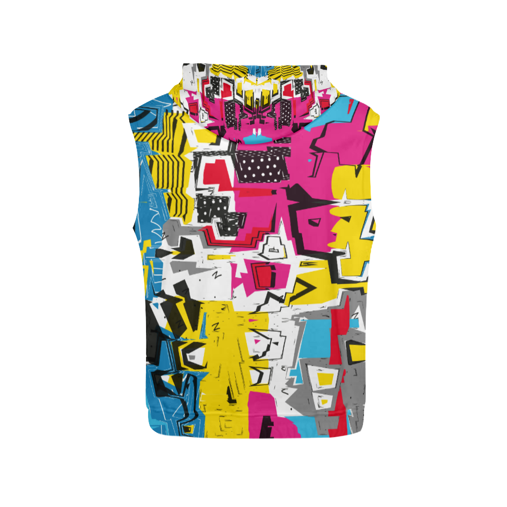 Distorted shapes All Over Print Sleeveless Hoodie for Men (Model H15)