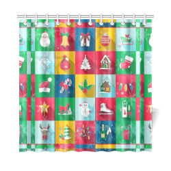 Christmas Calender by Nico Bielow Shower Curtain 72"x72"