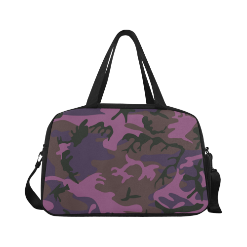 Camouflage violet Fitness Handbag (Model 1671)
