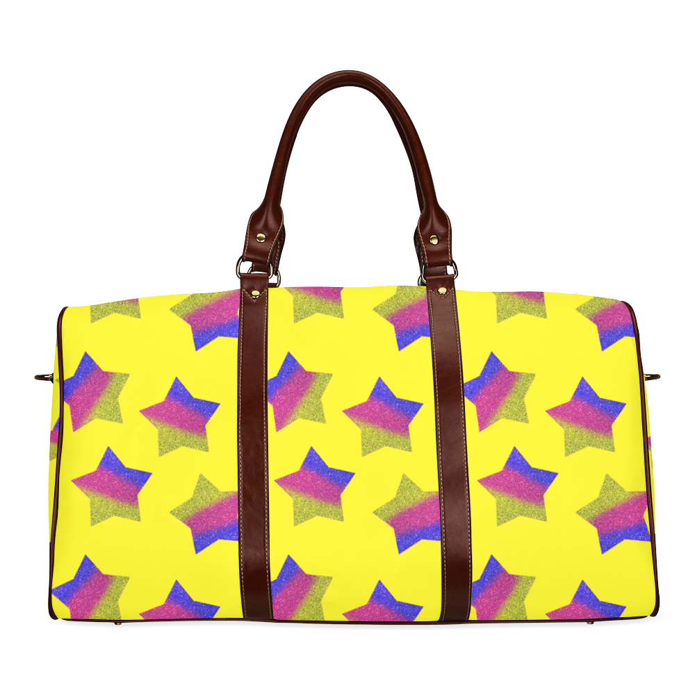 ombre glitter  star pattern Waterproof Travel Bag/Small (Model 1639)