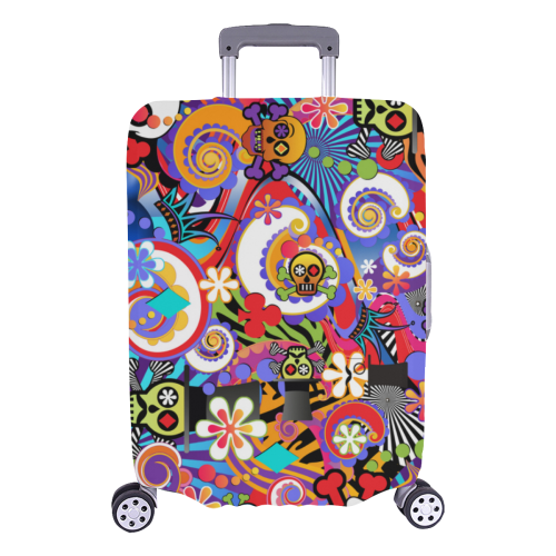 Luggage Cover Sugar Skull Pop Art Luggage Cover/Large 26"-28"