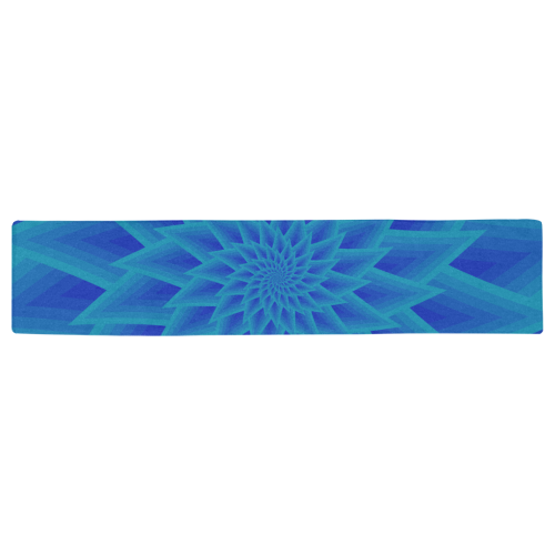 Ancient blue flower Table Runner 16x72 inch