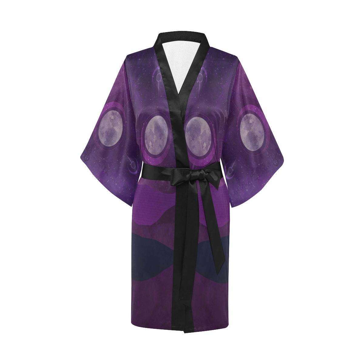 Purple Moon Night Kimono Robe