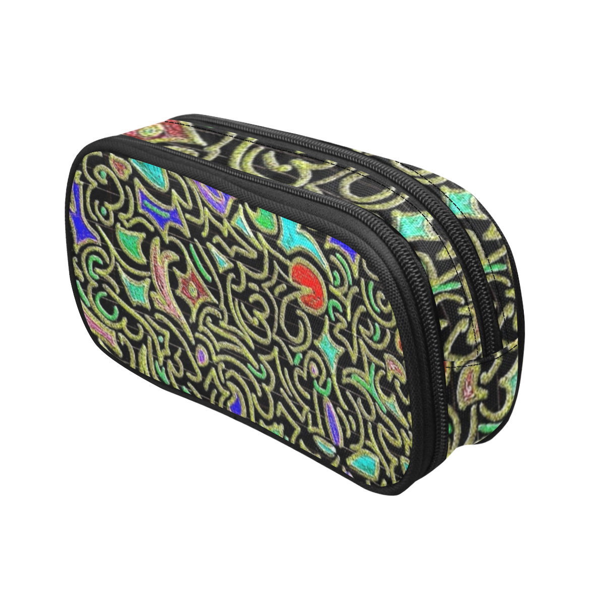 swirl retro abstract doodle Pencil Pouch/Large (Model 1680)