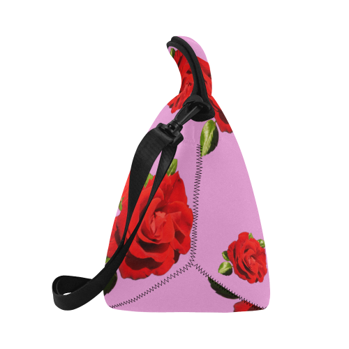 Fairlings Delight's Floral Luxury Collection- Red Rose Neoprene Lunch Bag/Large 53086a9 Neoprene Lunch Bag/Large (Model 1669)