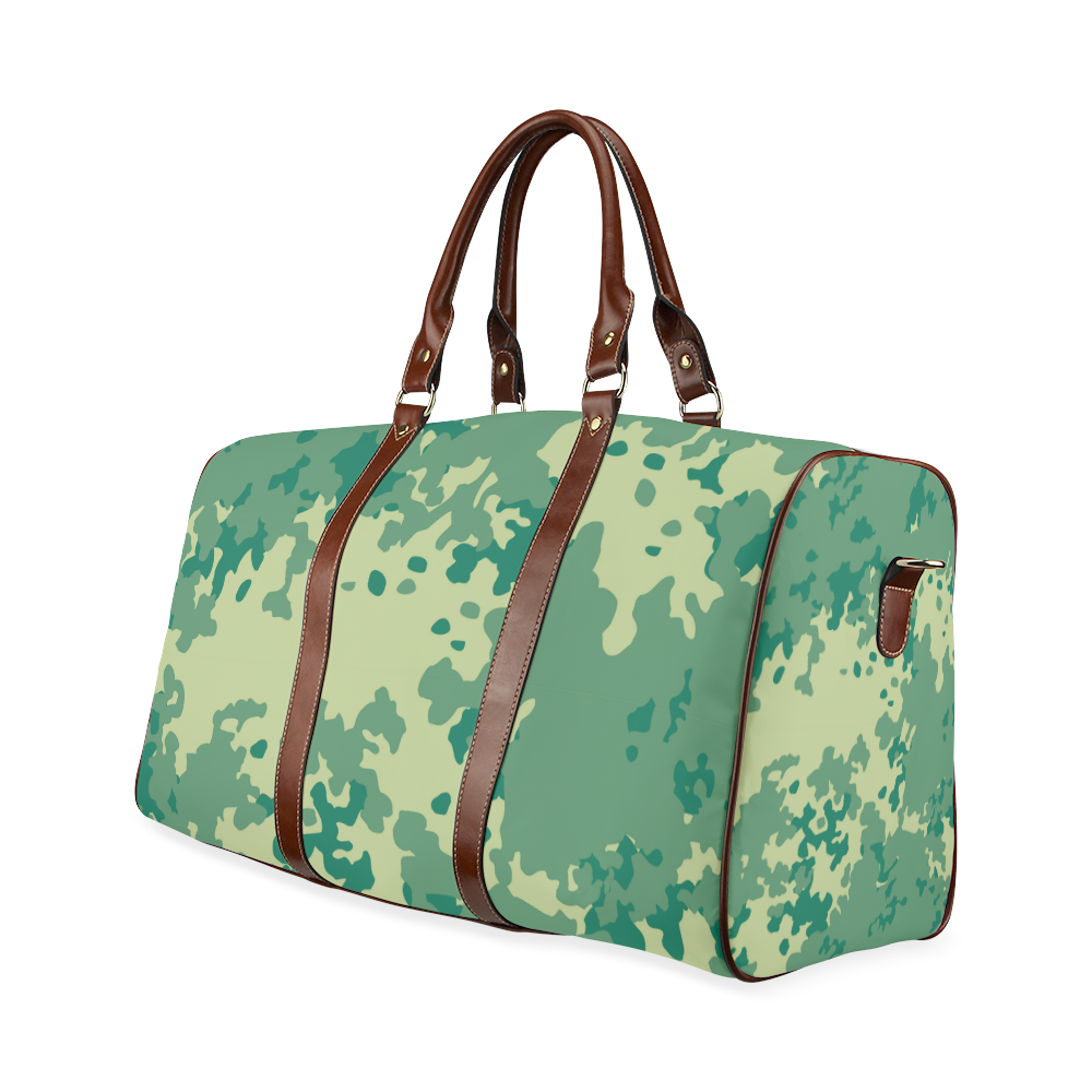 Grassy Green Camouflage Waterproof Travel Bag/Small (Model 1639)