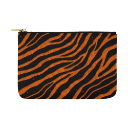 Ripped SpaceTime Stripes - Orange Carry-All Pouch 12.5''x8.5''