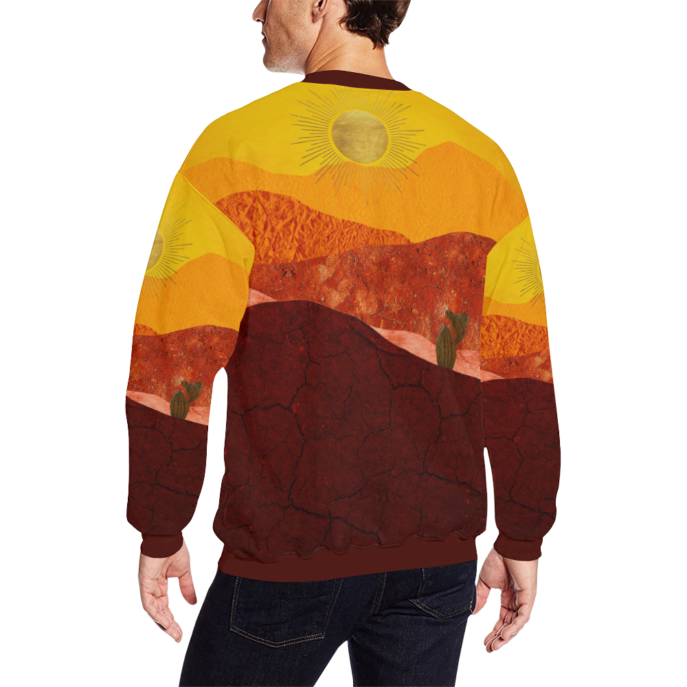 In The Desert All Over Print Crewneck Sweatshirt for Men (Model H18)