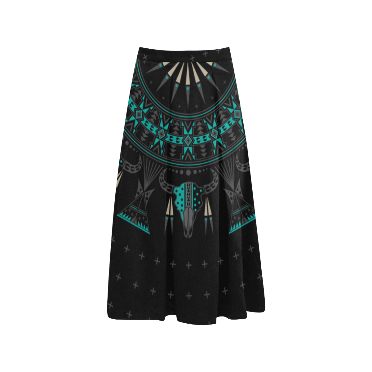 Buffalo Nation Aqua Aoede Crepe Skirt (Model D16)