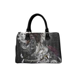 Aweswome steampunk horse with wings Boston Handbag (Model 1621)