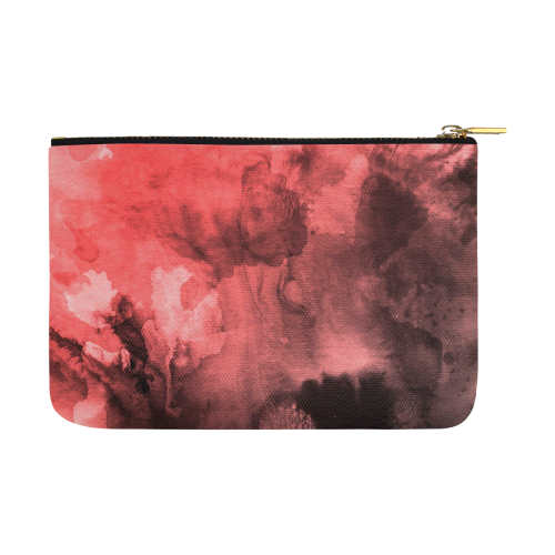 Red and Black Watercolour Carry-All Pouch 12.5''x8.5''