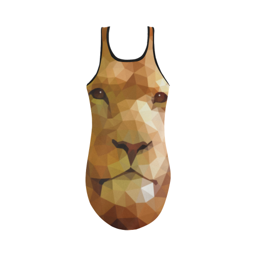 Polymetric Lion Vest One Piece Swimsuit (Model S04)