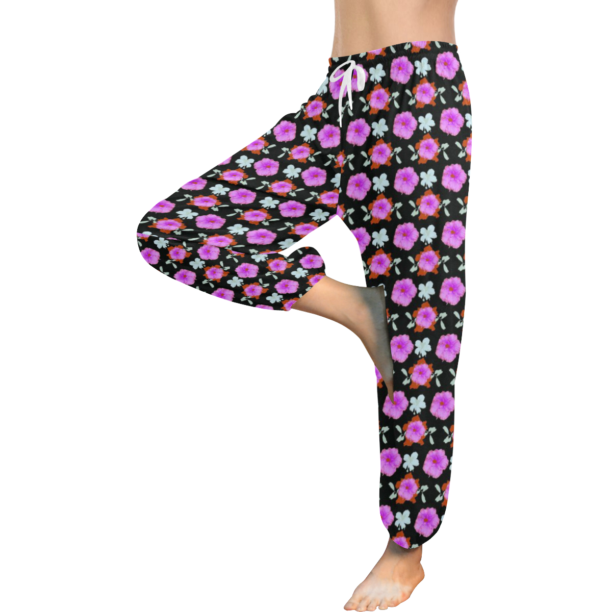 haram pants- hibiscus Women's All Over Print Harem Pants (Model L18)