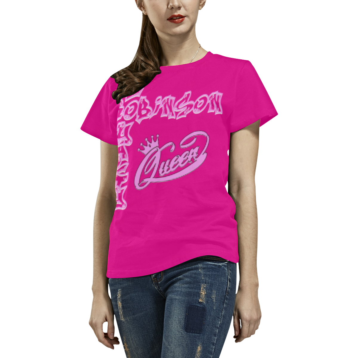Family design All Over Print T-shirt for Women/Large Size (USA Size) (Model T40)