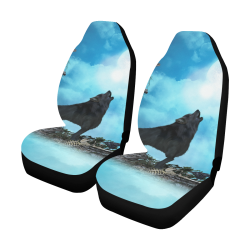 Beautiful black wolf Car Seat Covers (Set of 2)