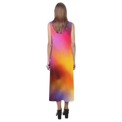 Color party Phaedra Sleeveless Open Fork Long Dress (Model D08)