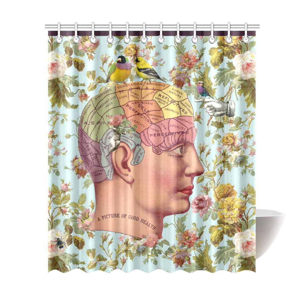 Away With The Birds Shower Curtain 72"x84"