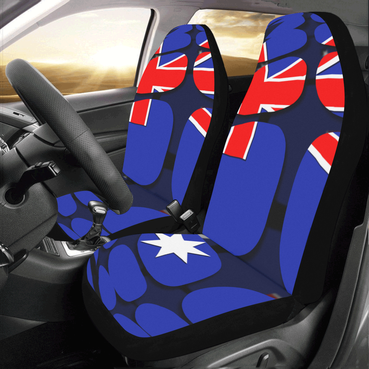 The Flag of Australia Car Seat Covers (Set of 2)