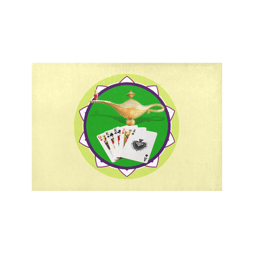 LasVegasIcons Poker Chip - Magic Lamp Placemat 12’’ x 18’’ (Set of 2)