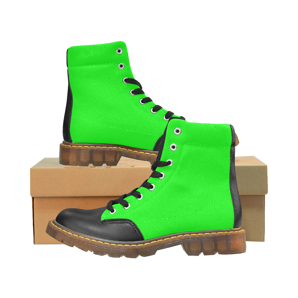 Green Apache Round Toe Men's Winter Boots (Model 1402)