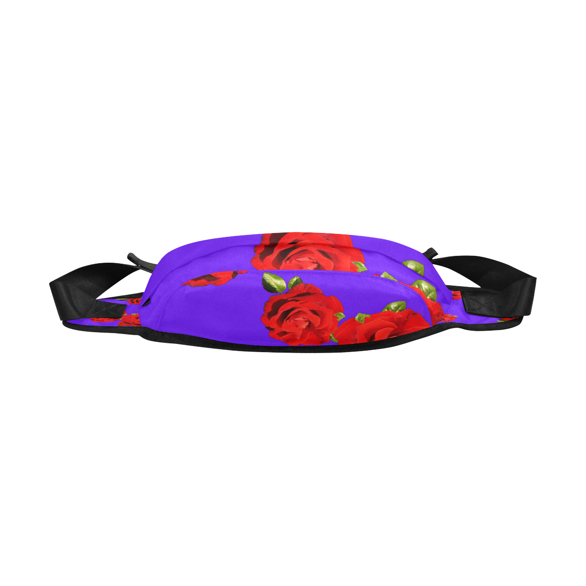 Fairlings Delight's Floral Luxury Collection- Red Rose Fanny Pack/Large 53086a8 Fanny Pack/Large (Model 1676)