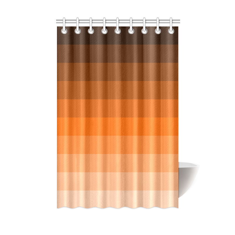 Orange stripes Shower Curtain 48"x72"