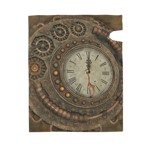 Steampunk clock, cute giraffe Mailbox Cover