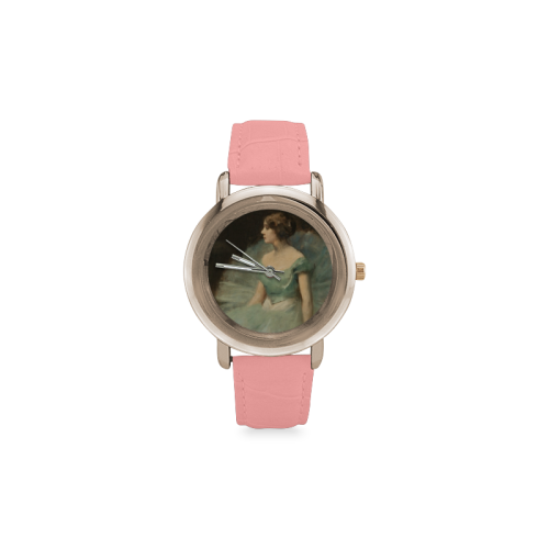 GIRL Women's Rose Gold Leather Strap Watch(Model 201)