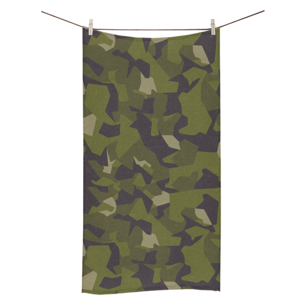 Swedish M90 woodland camouflage Bath Towel 30"x56"