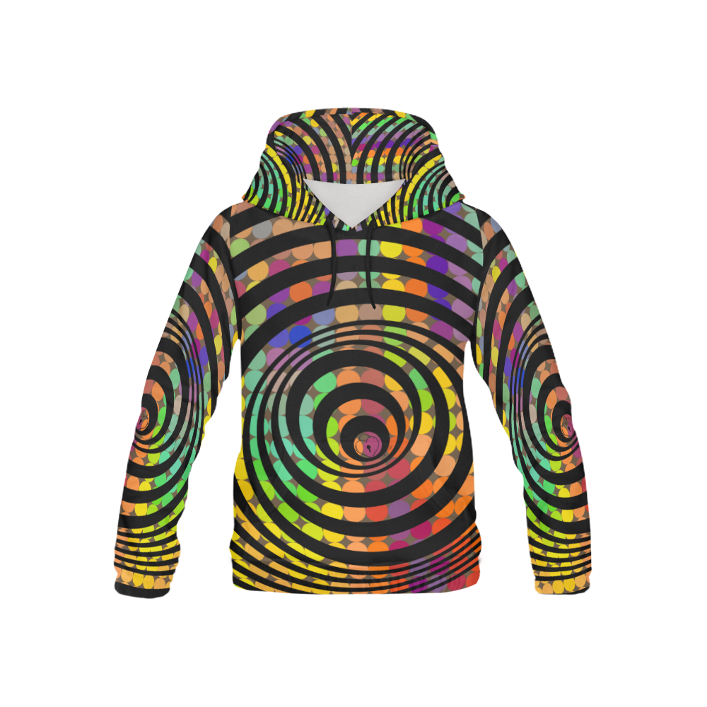 colour Ultra Swirl All Over Print Hoodie for Kid (USA Size) (Model H13)