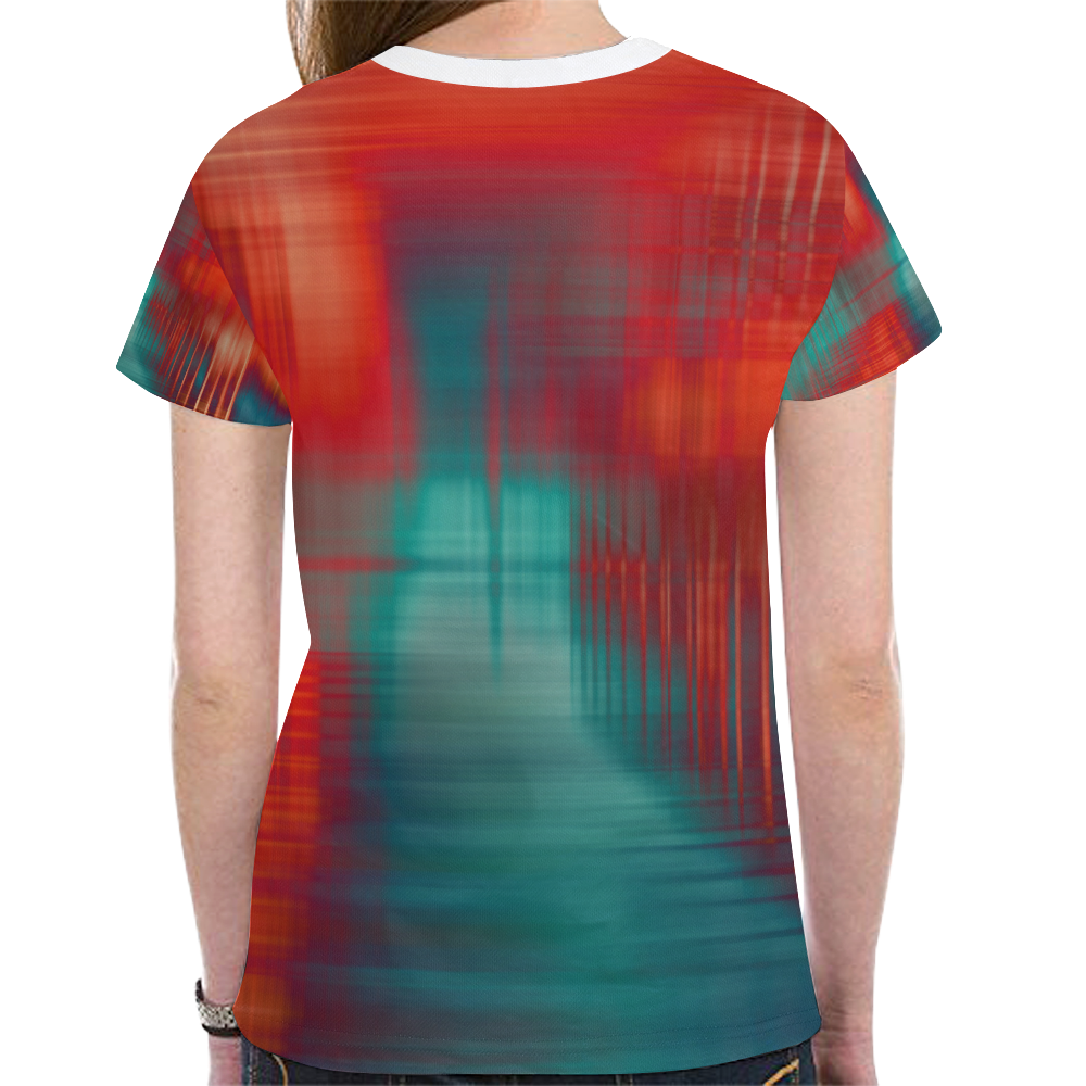 lines New All Over Print T-shirt for Women (Model T45)