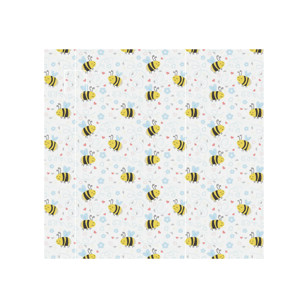 Cute Bee Pattern Neoprene Water Bottle Pouch/Large