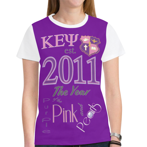 Year of 2011 Ringer Tee New All Over Print T-shirt for Women (Model T45)