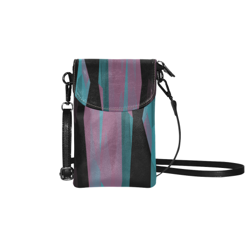 Untitled00fre0Pink Black and Turquoise Small Cell Phone Purse (Model 1711)