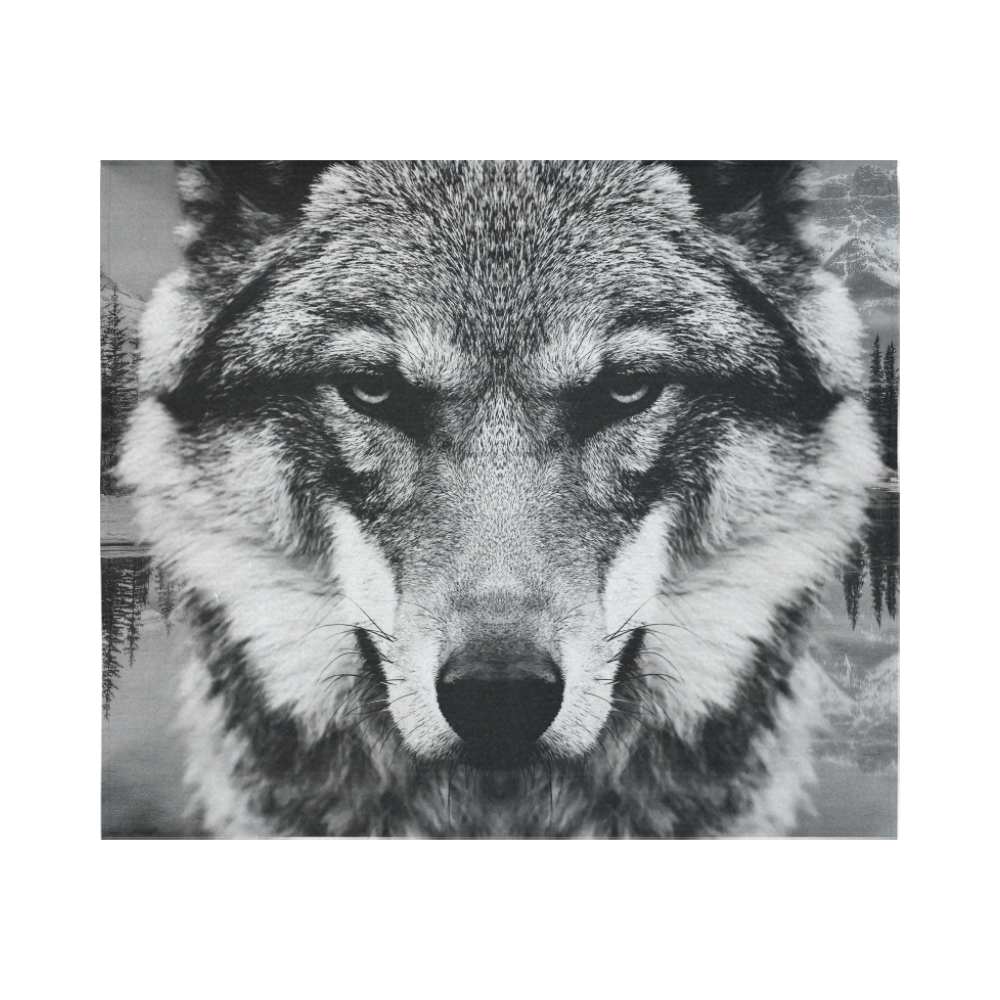 Wolf Animal Nature Cotton Linen Wall Tapestry 60"x 51"