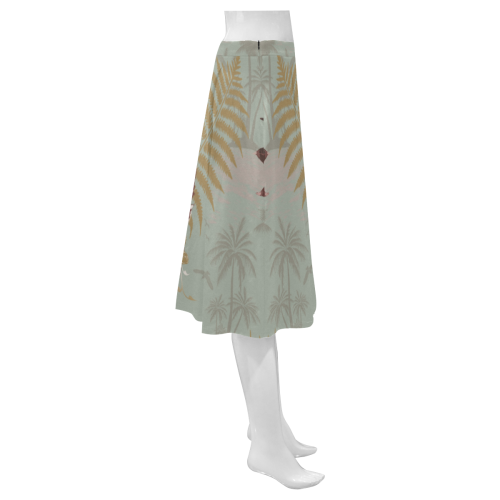 Paradise Floral Mnemosyne Women's Crepe Skirt (Model D16)