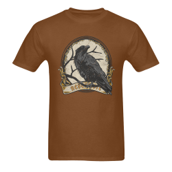 Dark Gothic Raven - EAP Nevermore Vintage Frame 1 Men's T-Shirt in USA Size (Two Sides Printing)
