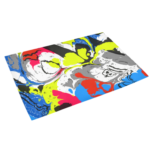 Colorful distorted shapes2 Azalea Doormat 30" x 18" (Sponge Material)