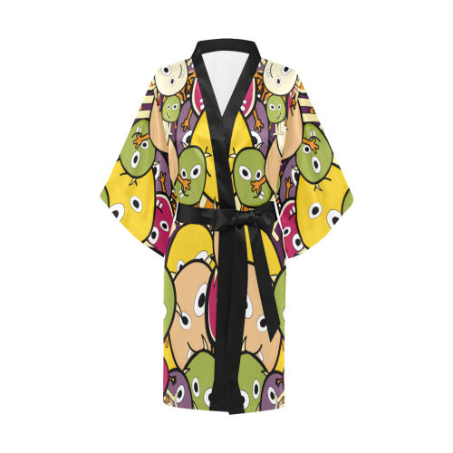 Colorful Monsters Kimono Robe