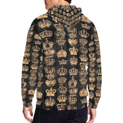 Royal Krone by Artdream All Over Print Full Zip Hoodie for Men (Model H14)