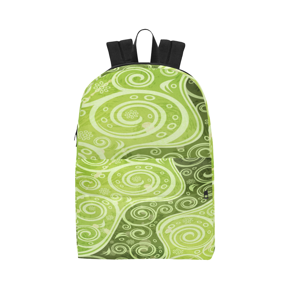 Abstract-Vintage-Floral-Green Unisex Classic Backpack (Model 1673)
