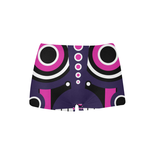 Pink Purple Tiki Tribal Women's All Over Print Boyshort Panties (Model L31)