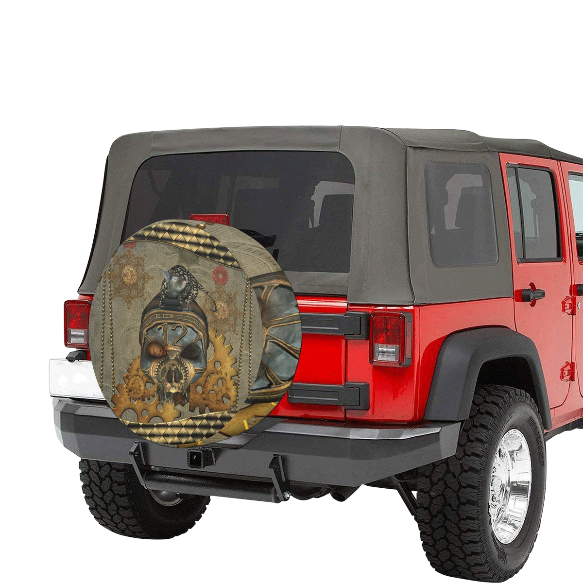 Awesome steampunk skull 32 Inch Spare Tire Cover