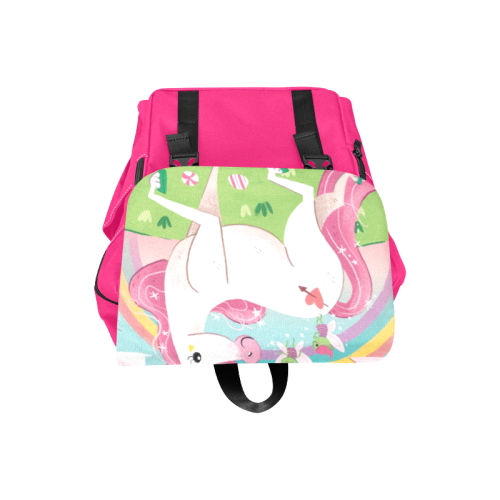 Pink Unicorn Rainbow Casual Shoulders Backpack (Model 1623)