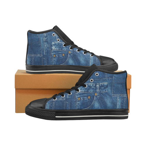 Jean Women's Classic High Top Canvas Shoes (Model 017)