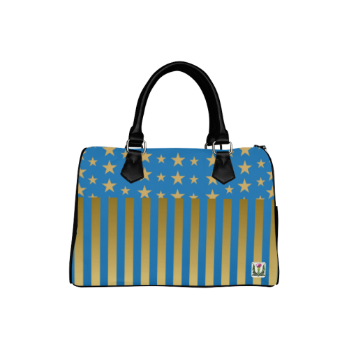 Fairlings Delight's Wonder Woman Collection- Golden Stars 53086 Boston Handbag (Model 1621)