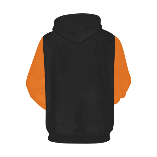Crush Logo Hoodie- Orange Sleeves All Over Print Hoodie for Men (USA Size) (Model H13)
